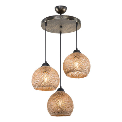 Ceiling light PWL-1121 pakoworld Ε27 brown D40x75cm