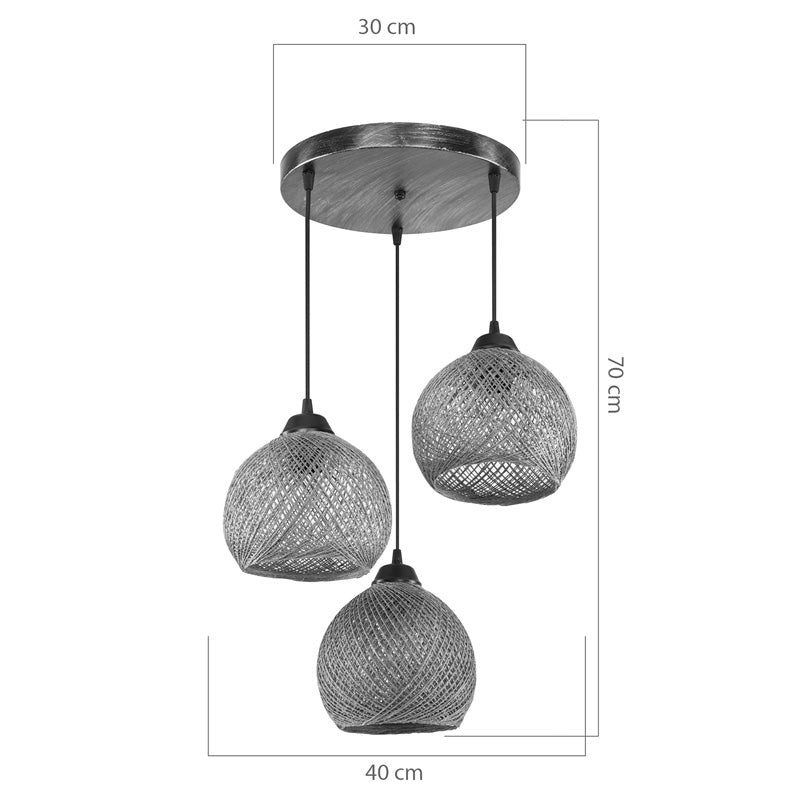 Ceiling light PWL-1121 Ε27 brown D40x75cm