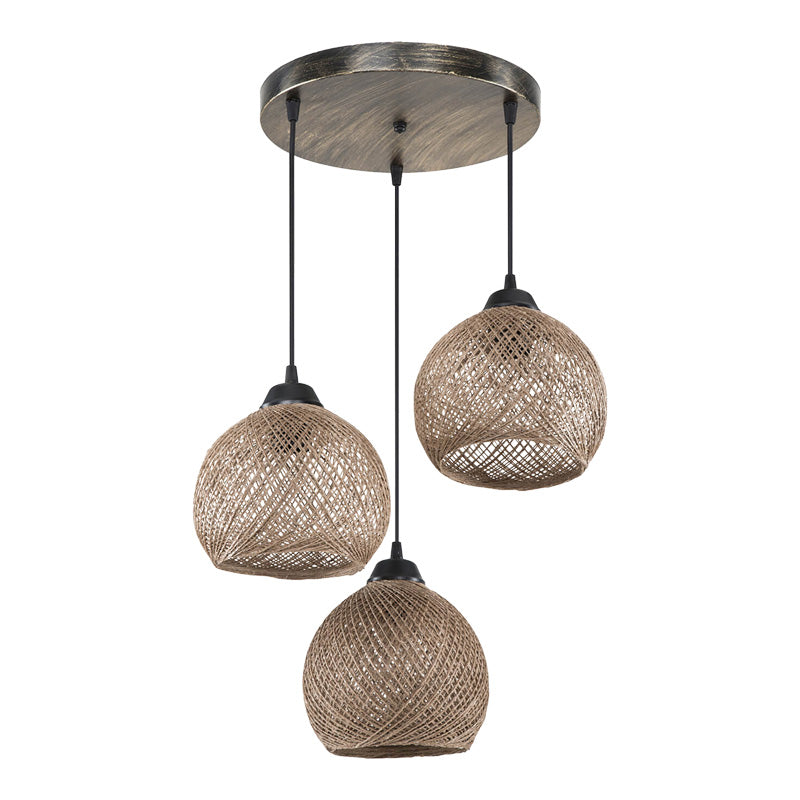 Ceiling light PWL-1121 Ε27 brown D40x75cm