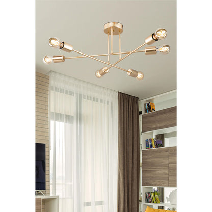 Ceiling light PWL-1122 pakoworld Ε27 gold D61x25cm