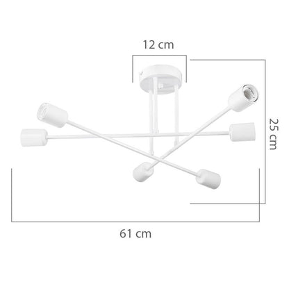 Ceiling light PWL-1122 Ε27 gold D61x25cm