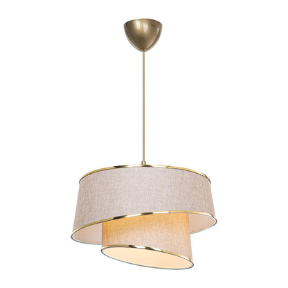 Ceiling light PWL-1127 pakoworld Ε27 beige-brown-golden D32.5x65cm