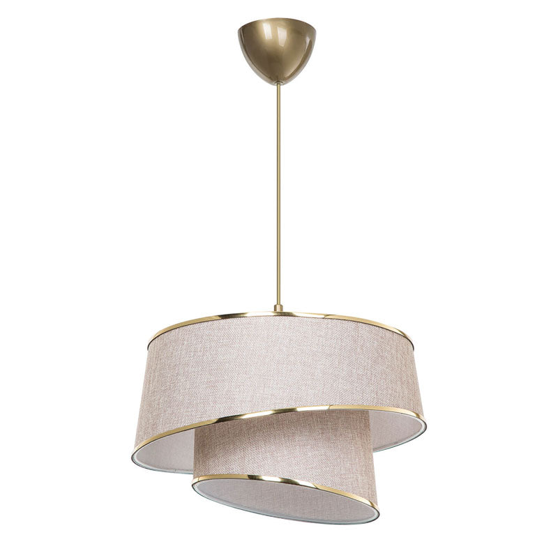 Ceiling light PWL-1127 pakoworld Ε27 beige-brown-golden D32.5x65cm