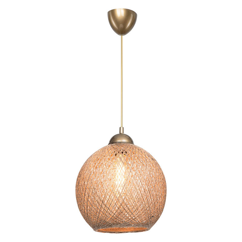 Ceiling light Leshia pakoworld Ε27  brown D26x72cm