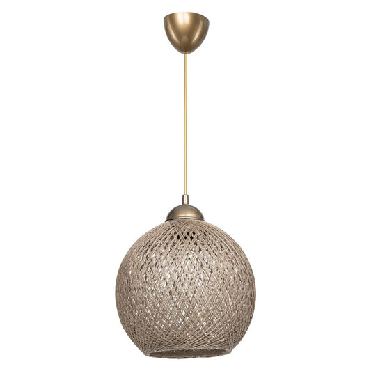 Ceiling light Leshia pakoworld Ε27  brown D26x72cm