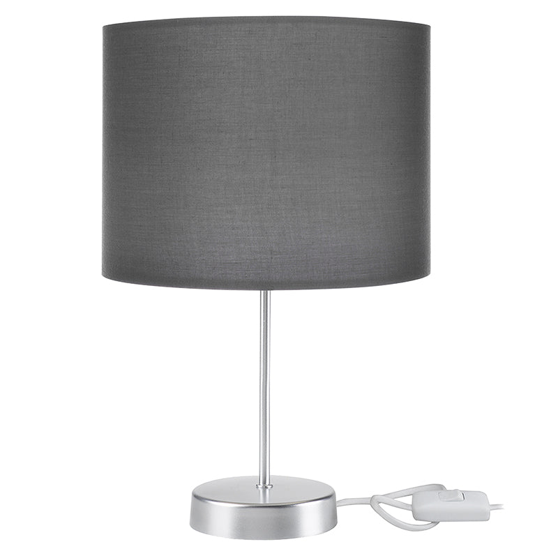 Table lamp PWL-1183 pakoworld Ε27 anthracite-silver D22x36.5cm