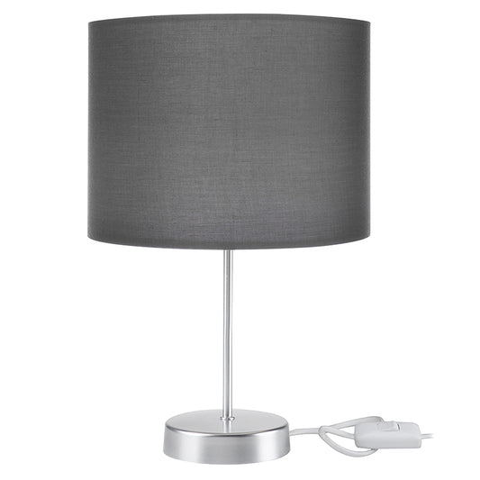 Table lamp PWL-1183 pakoworld Ε27 anthracite-silver D22x36.5cm