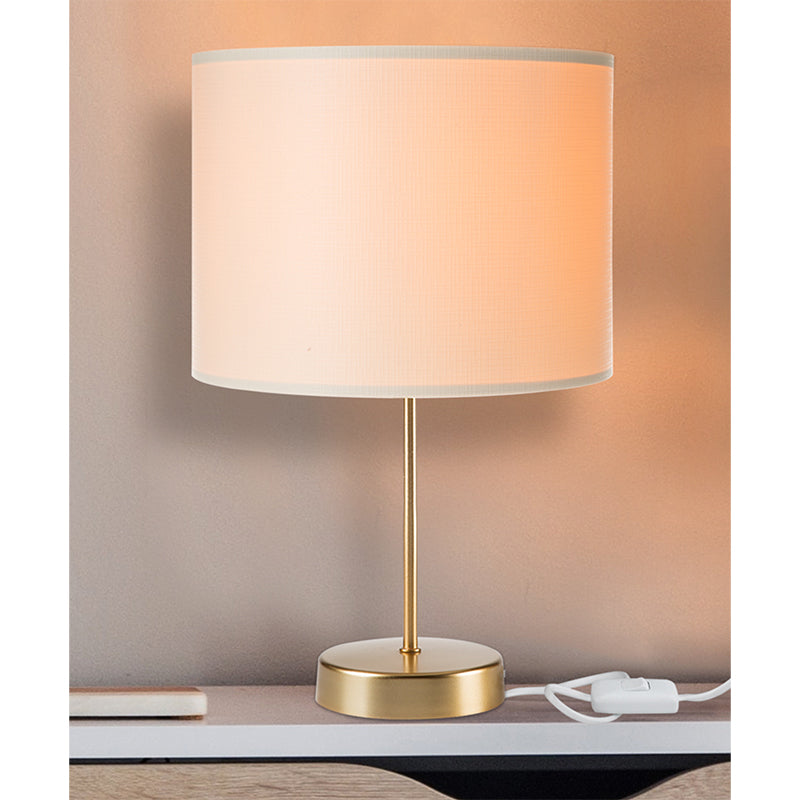 Table lamp PWL-1183 pakoworld Ε27 cream-golden D22x36.5cm
