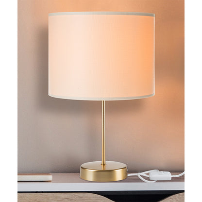 Table lamp PWL-1183 pakoworld Ε27 cream-golden D22x36.5cm