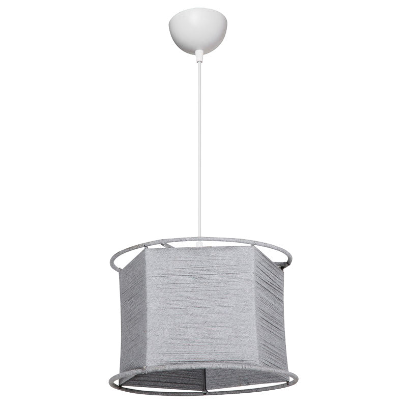 Ceiling light PWL-1185 pakoworld Ε27 grey D30.5x75cm