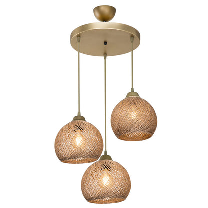 Ceiling light PWL-1121 pakoworld Ε27 beige-golden D40x80cm