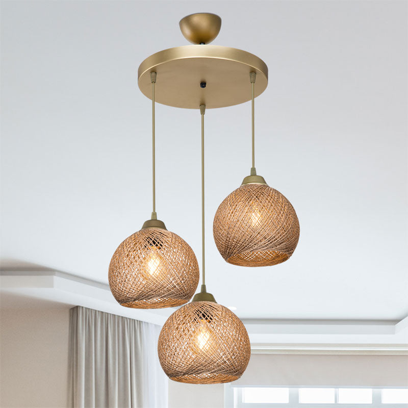 Ceiling light PWL-1121 pakoworld Ε27 beige-golden D40x80cm