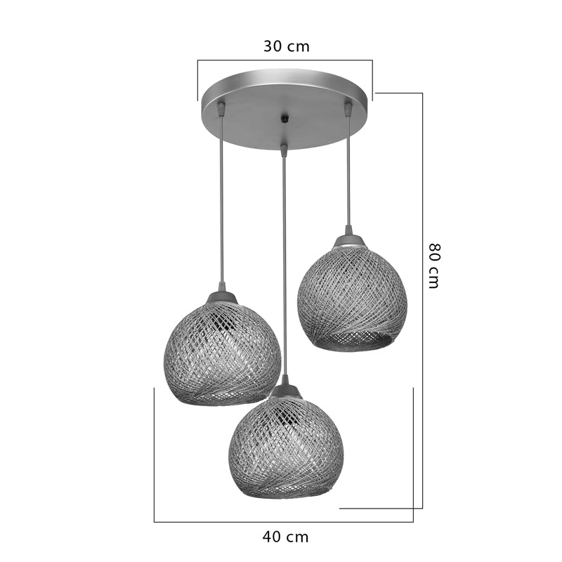 Ceiling light PWL-1121 Ε27 beige-golden D40x80cm