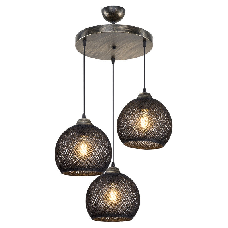 Ceiling light PWL-1121 pakoworld Ε27 black-bronze D40x80cm