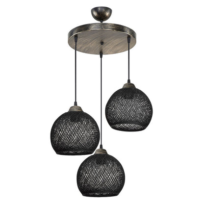 Ceiling light PWL-1121 pakoworld Ε27 black-bronze D40x80cm