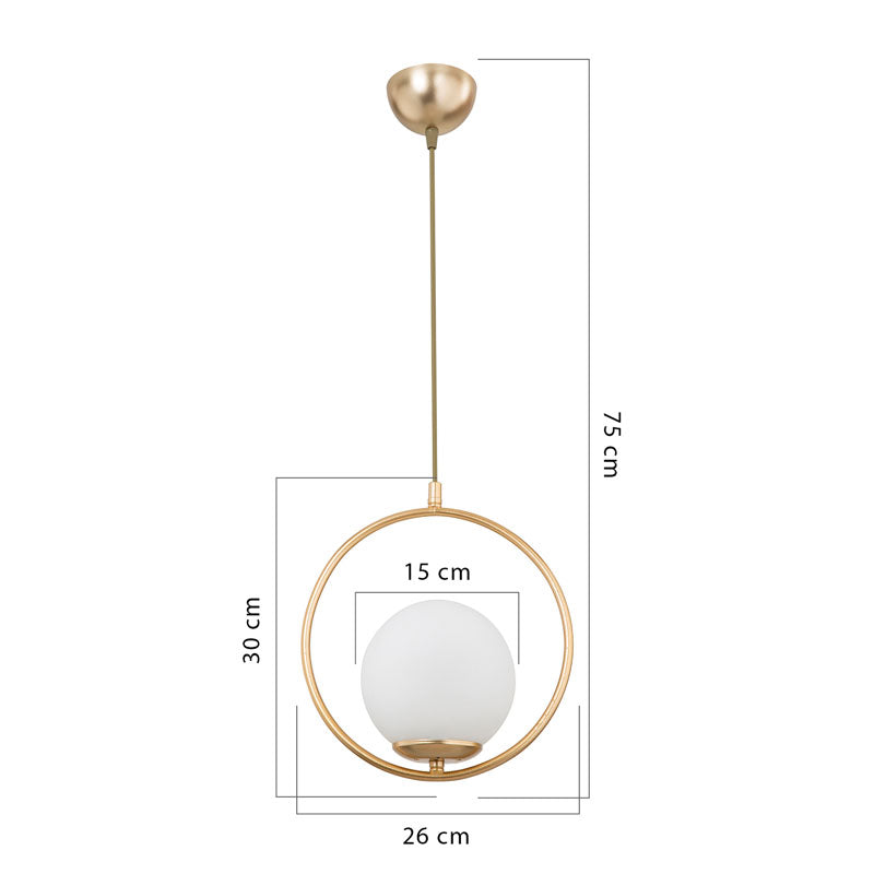 Ceiling light PWL-1193 pakoworld Ε27 golden D26x75cm