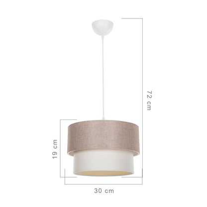 Ceiling light PWL-1194 pakoworld Ε27 beige D30x72cm