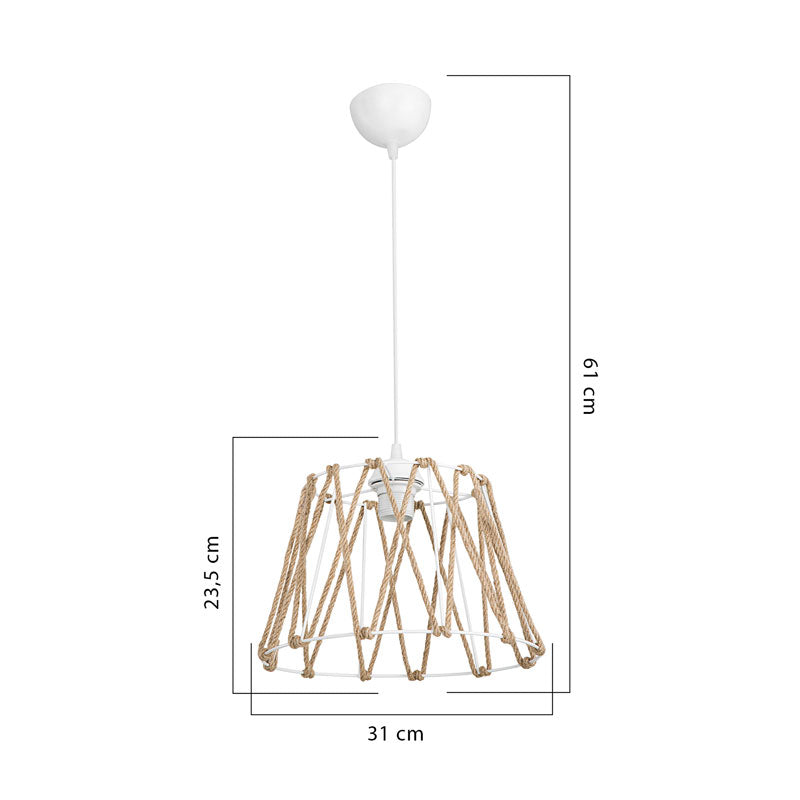 Ceiling light PWL-1160 pakoworld Ε27 beige D31x71cm