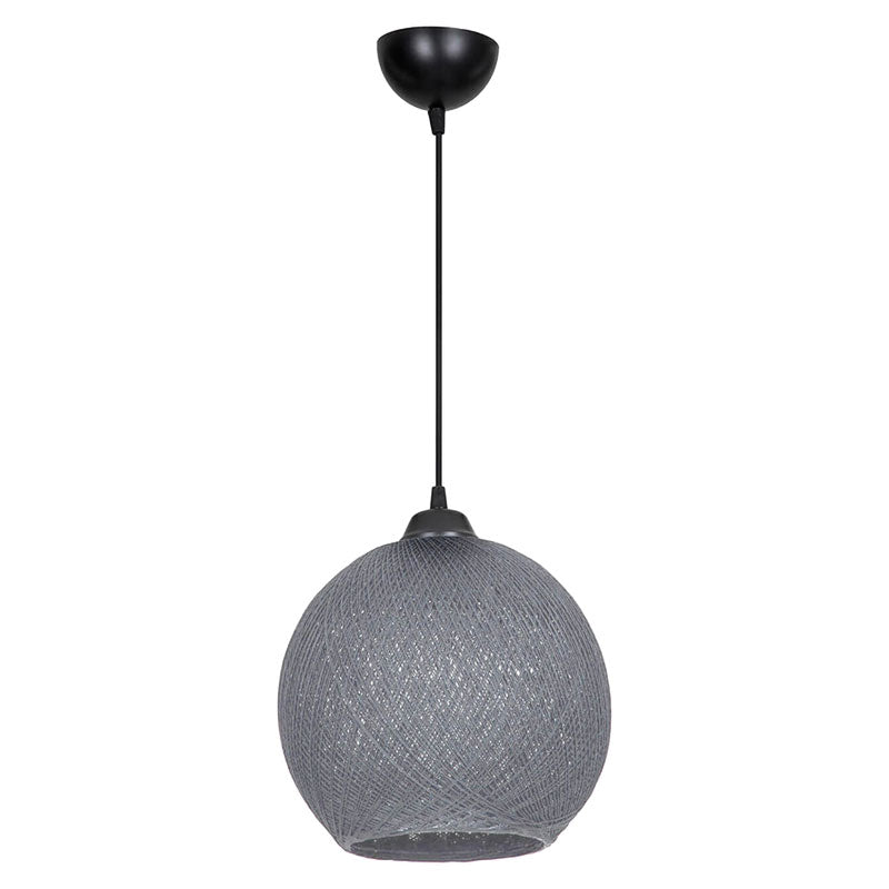 Ceiling light Leshia pakoworld Ε27 grey D26x72cm