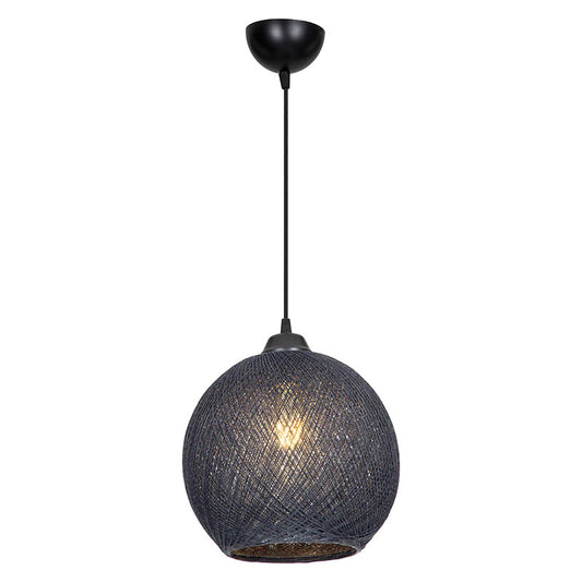 Ceiling light Leshia pakoworld Ε27 grey D26x72cm