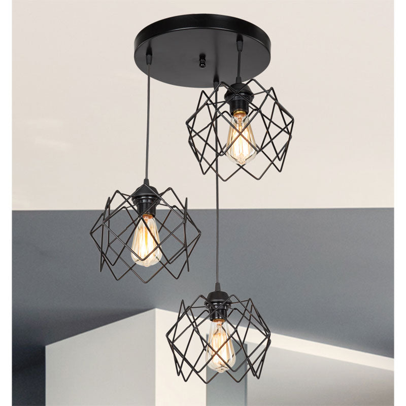 Ceiling light PWL-1021 pakoworld Ε27 black D40x80cm