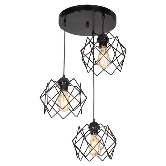 Ceiling light PWL-1021 pakoworld Ε27 black D40x80cm