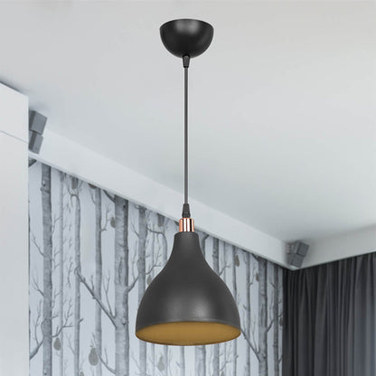 Ceiling light Lofty pakoworld Ε27 black D18x56cm