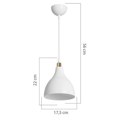 Ceiling light Lofty Ε27 white D18x22cm
