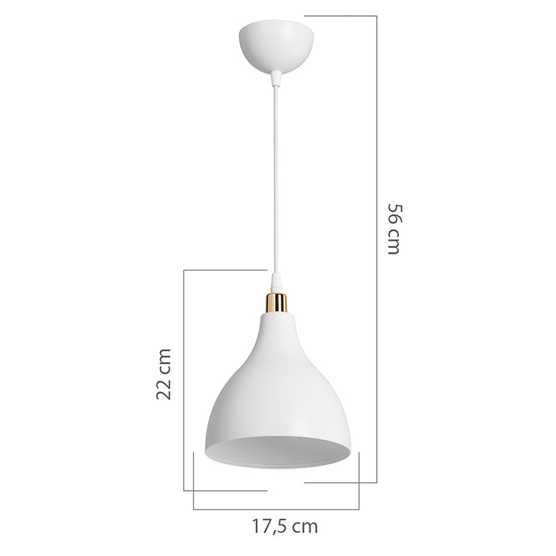 Ceiling light Lofty pakoworld Ε27 white D18x56cm