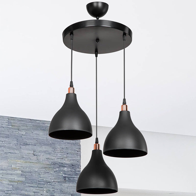 Ceiling light Lofty pakoworld Ε27 black D40x80cm