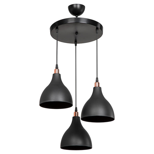 Ceiling light Lofty pakoworld Ε27 black D40x80cm