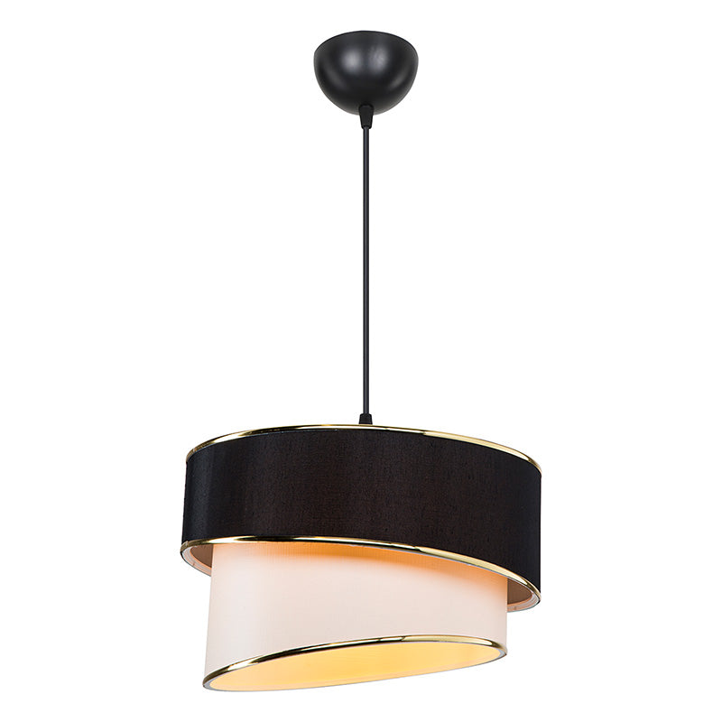 Ceiling light Loopy pakoworld Ε27 black-white D30x63cm