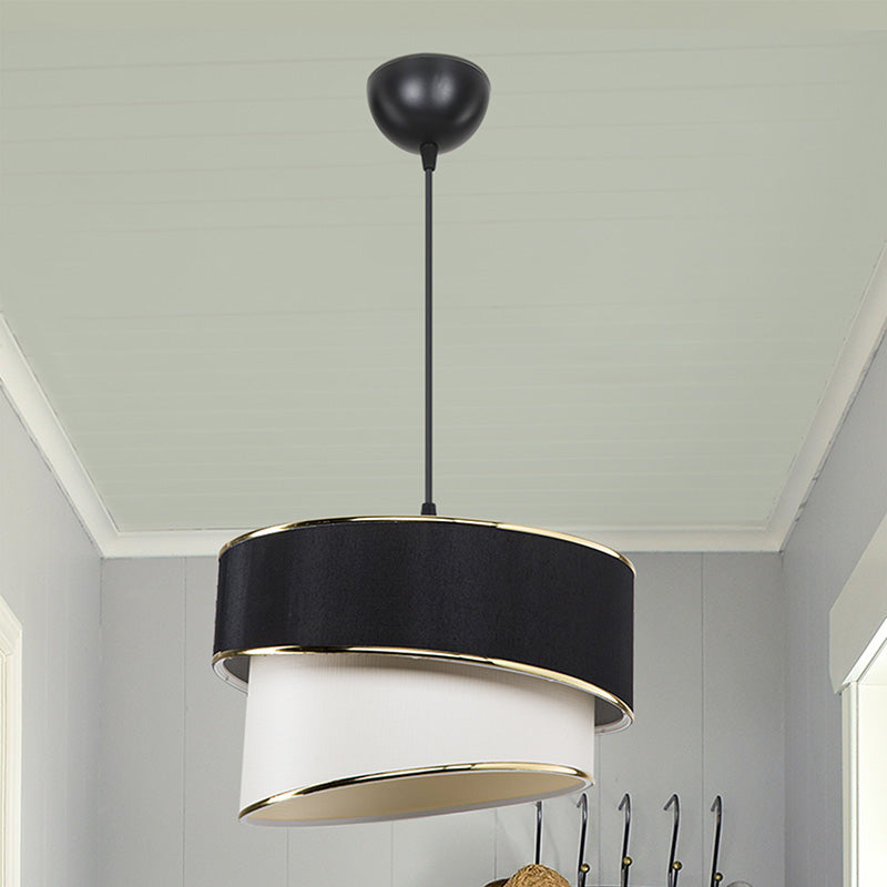 Ceiling light Loopy pakoworld Ε27 black-white D30x63cm