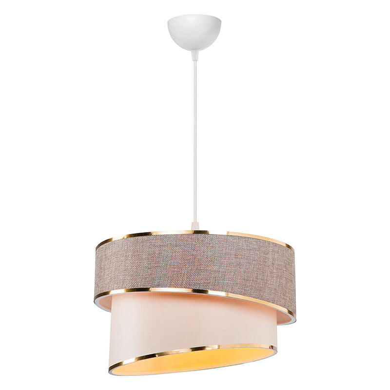 Ceiling light Loopy Ε27 beige-white D30x18cm
