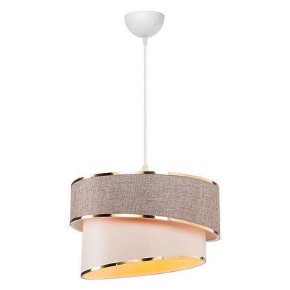 Ceiling light Loopy Ε27 beige-white D30x18cm