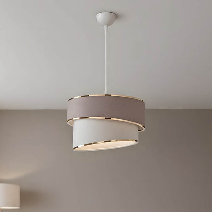 Ceiling light Loopy Ε27 beige-white D30x18cm