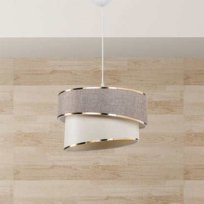 Ceiling light Loopy Ε27 beige-white D30x18cm