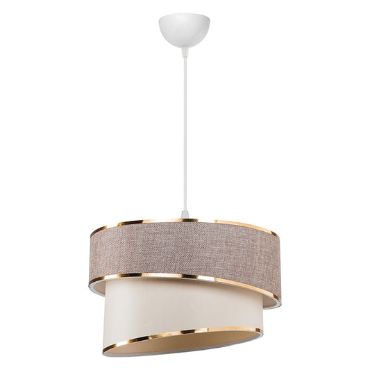 Ceiling light Loopy pakoworld Ε27 beige-white D30x63cm