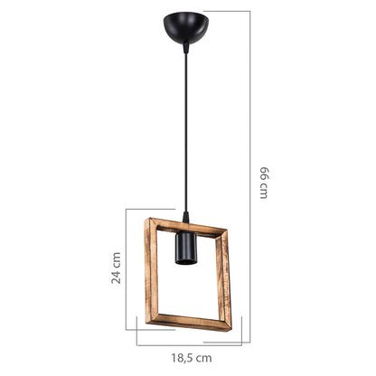 Ceiling light Isolate pakoworld Ε27 walnut 18.5x3x66cm