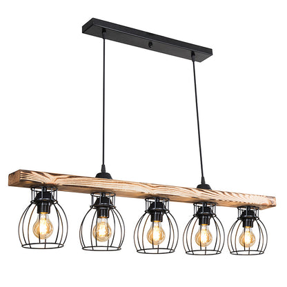 Ceiling light Jazzy Ε27 natural-black 100x8.5x27cm