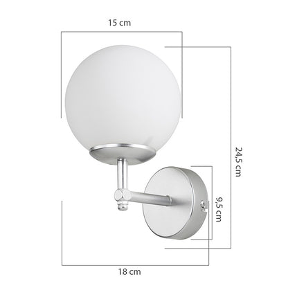 Wall lamp-sconce Inclusive pakoworld E27 white 15x18x24.5cm