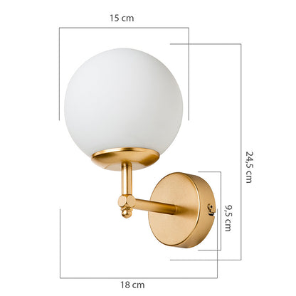 Wall lamp-sconce Inclusive pakoworld E27 golden15x18x24.5cm