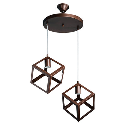 Ceiling light PWL-1152 pakoworld Ε27 brown 50x50x82cm