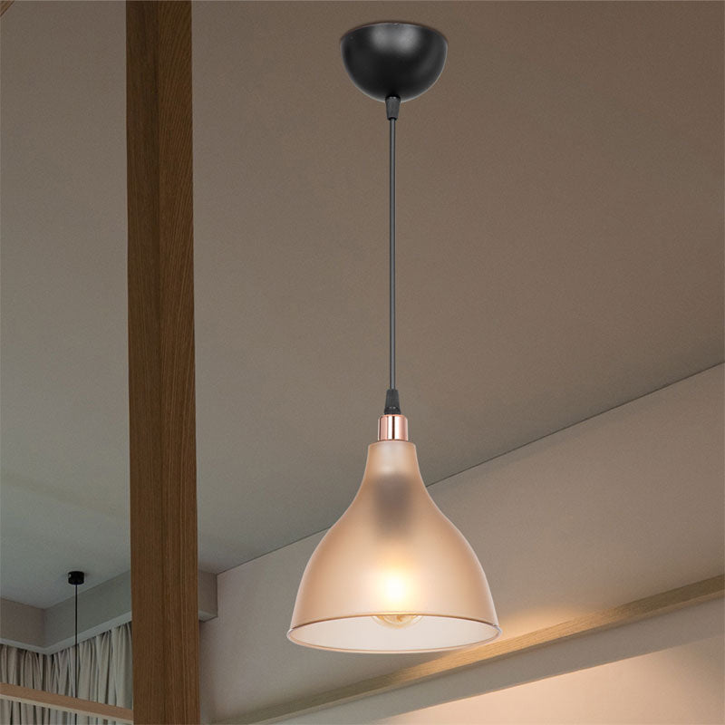 Ceiling light Orazio amber-blackD18.5x22cm