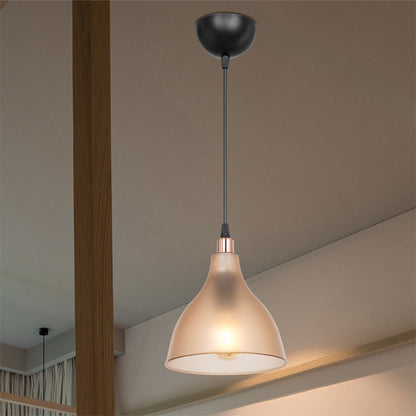 Ceiling light Orazio amber-blackD18.5x22cm