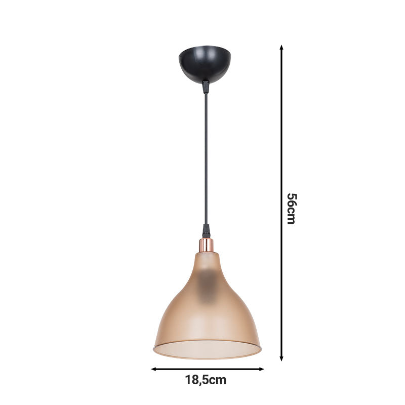 Ceiling light Orazio amber-blackD18.5x22cm