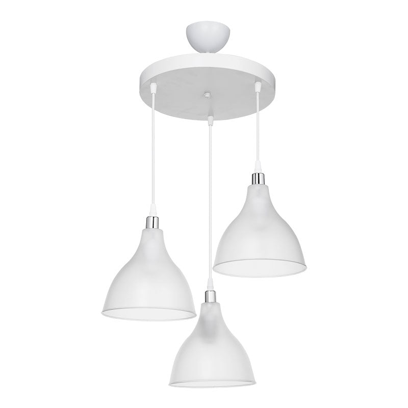 3-light ceiling lamp Orazio pakoworld E27 clear-white D40x80cm