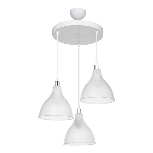 3-light ceiling lamp Orazio pakoworld E27 clear-white D40x80cm