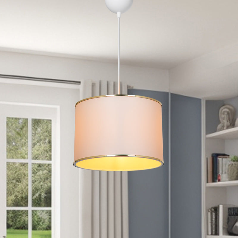 Ceiling lamp single light Eleg pakoworld fabric in cream shade D30x60cm