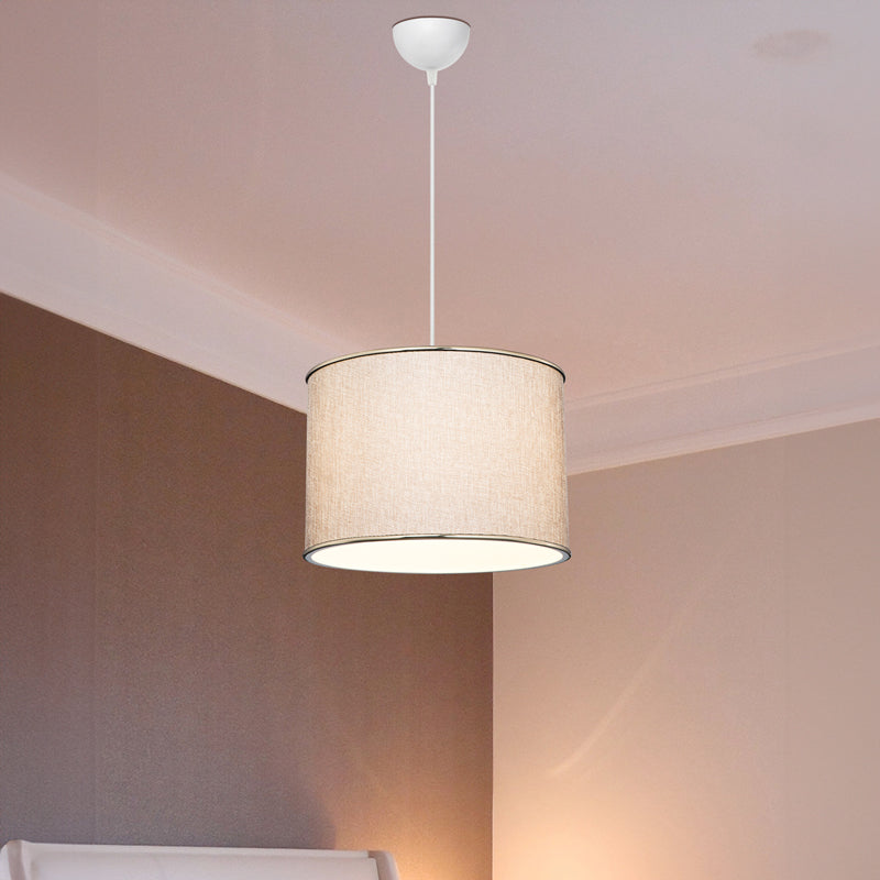 Single light ceiling lamp Eleg pakoworld fabric in beige shade D30x60cm